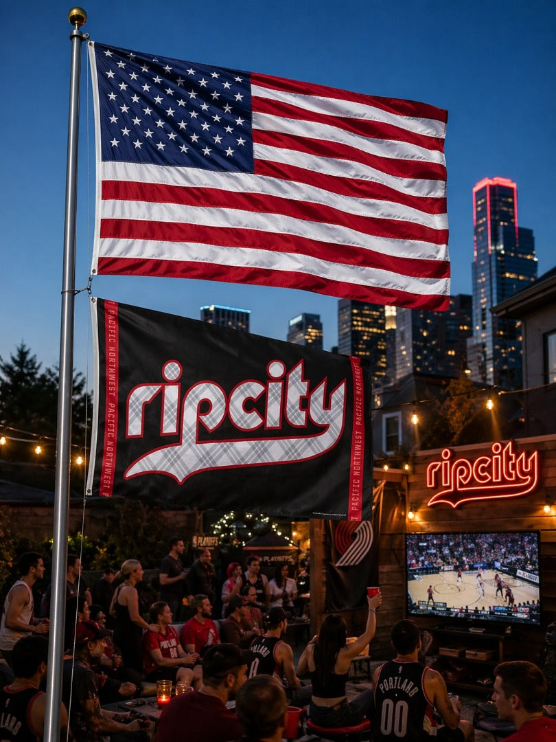 Portland Trailblazers Flag 3x5 City Logo heartlandflags