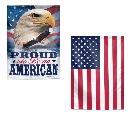 Proud to be American 2 Sided Patriotic Garden Flag heartlandflags