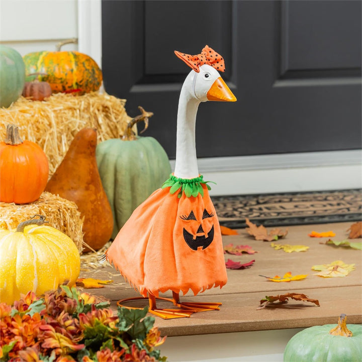 Pumpkin Porch Goose Outfit Giddy heartlandflags