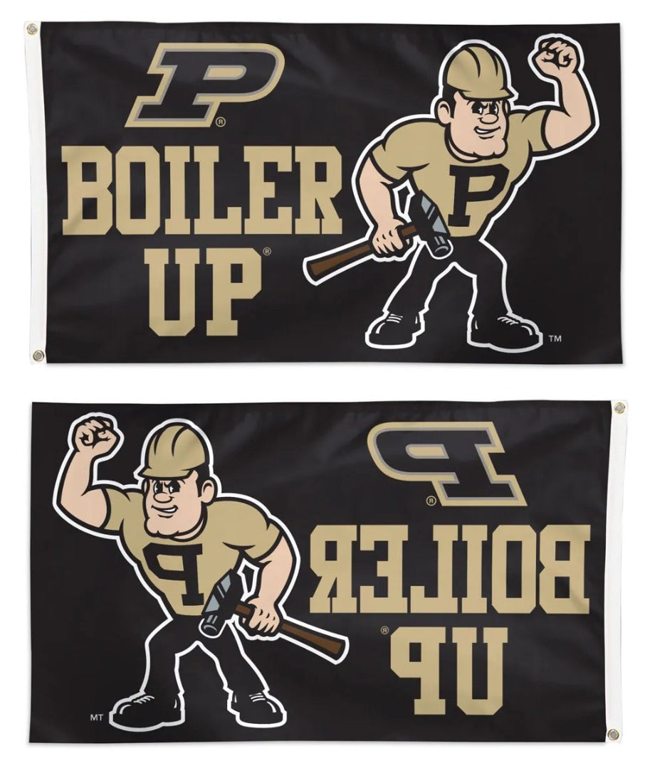 Purdue Boiler Up Mascot 3x5 Flag heartlandflags