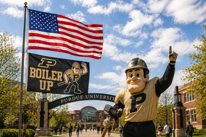 Purdue Boiler Up Mascot 3x5 Flag heartlandflags