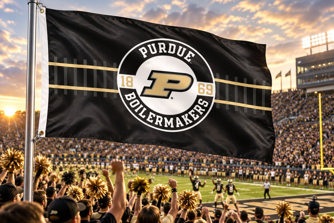 Purdue Boilermakers 2 Sided Embroidered 3x5 Flag heartlandflags