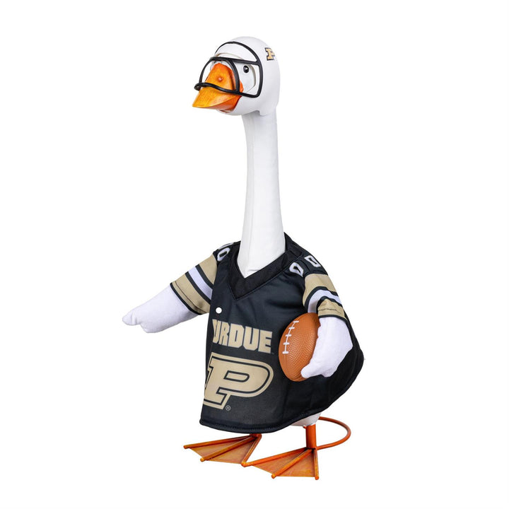Back of Purdue porch goose outfit showing Boilermakers lettering and white 00 numerals