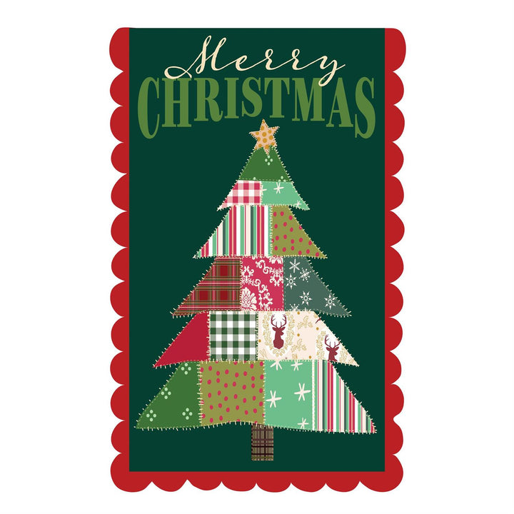 Quilted Christmas Tree 2 Sided Applique Garden Flag heartlandflags
