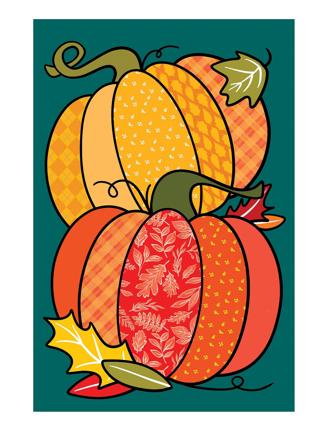 Quilted Pumpkins 2 Sided Banner heartlandflags