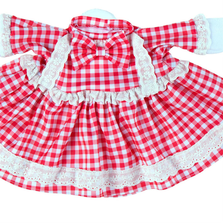 Red Gingham Dress Porch Goose Outfit heartlandflags