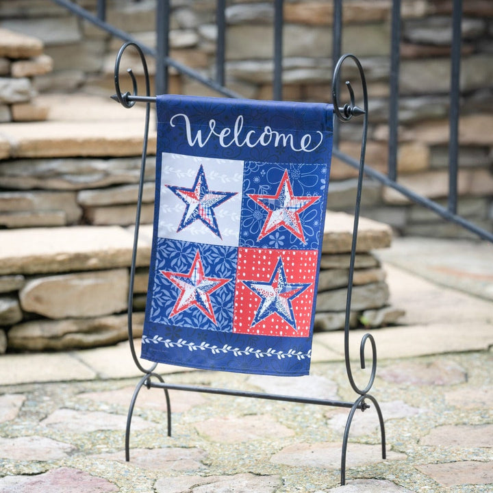 Red White and Blue Stars Patriotic Garden Flag 2 Sided heartlandflags