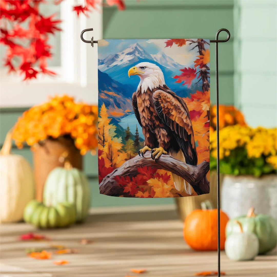 Regal Fall Eagle 2 Sided Garden Flag heartlandflags