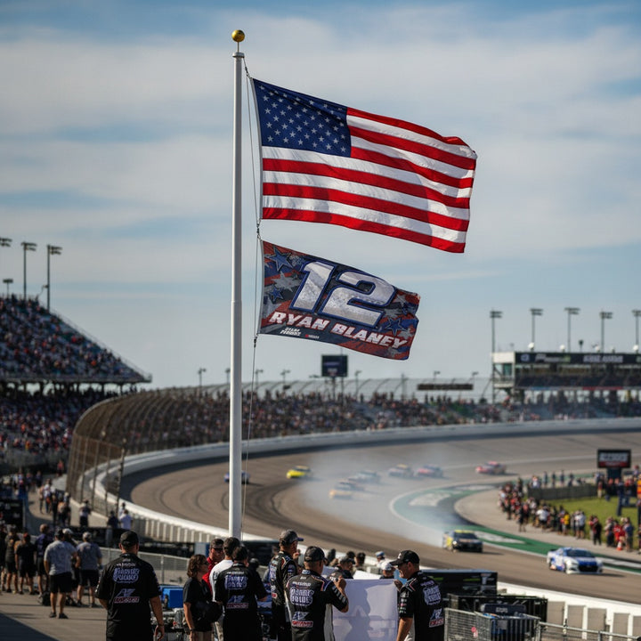 Ryan Blaney Patriotic 3x5 Flag heartlandflags