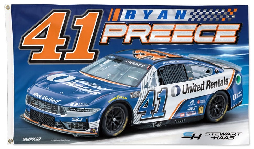 Ryan Preece Flag 3x5 United Rentals 2024 Race Car heartlandflags