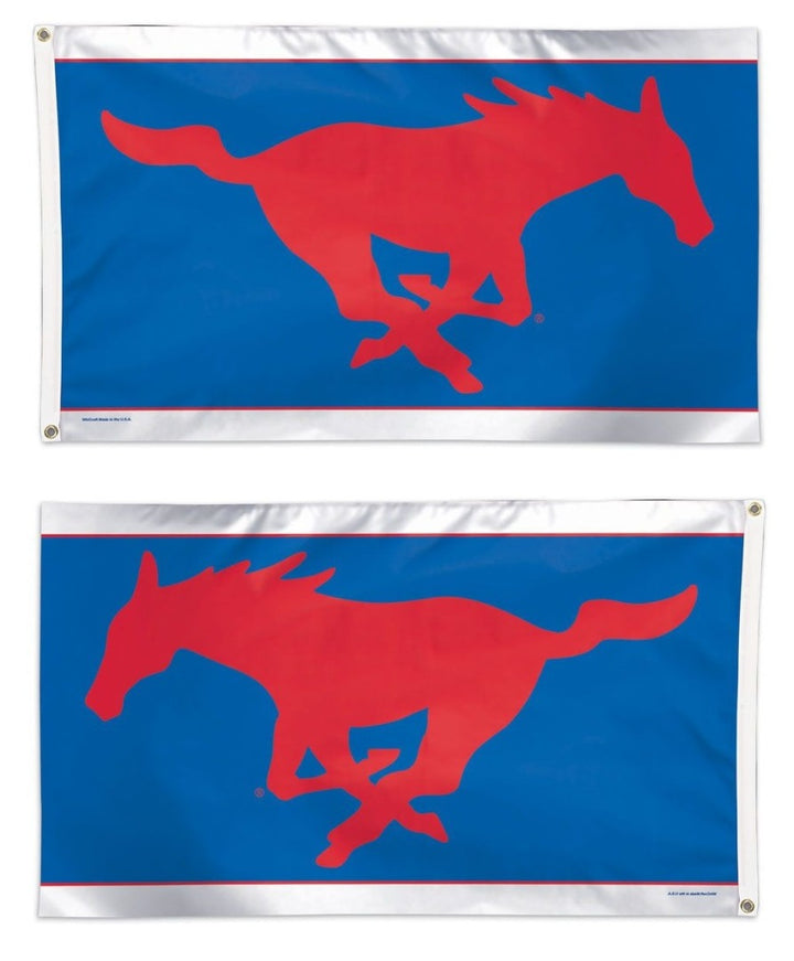SMU Mustangs Flag 3x5 Logo Southern Methodist heartlandflags