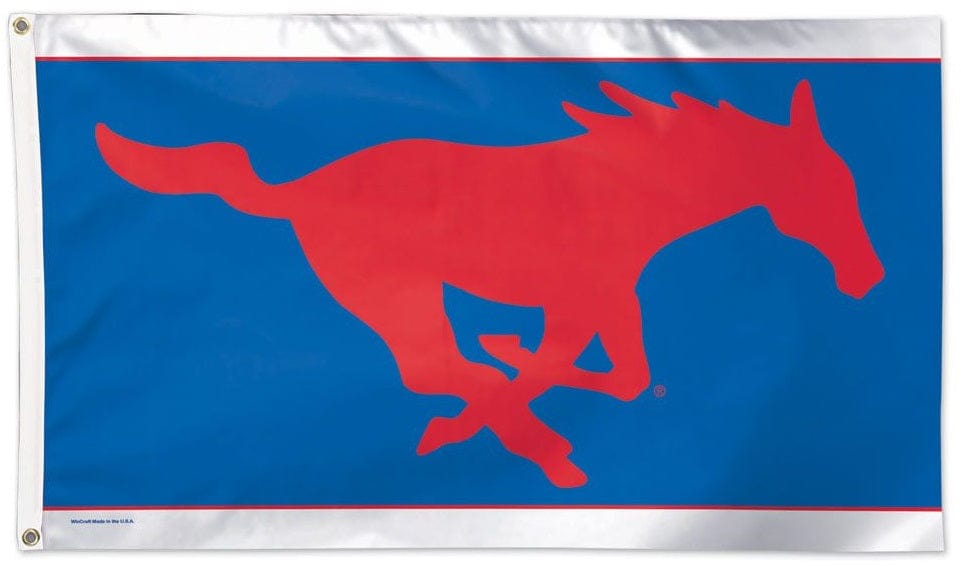 SMU Mustangs Flag 3x5 Logo Southern Methodist heartlandflags