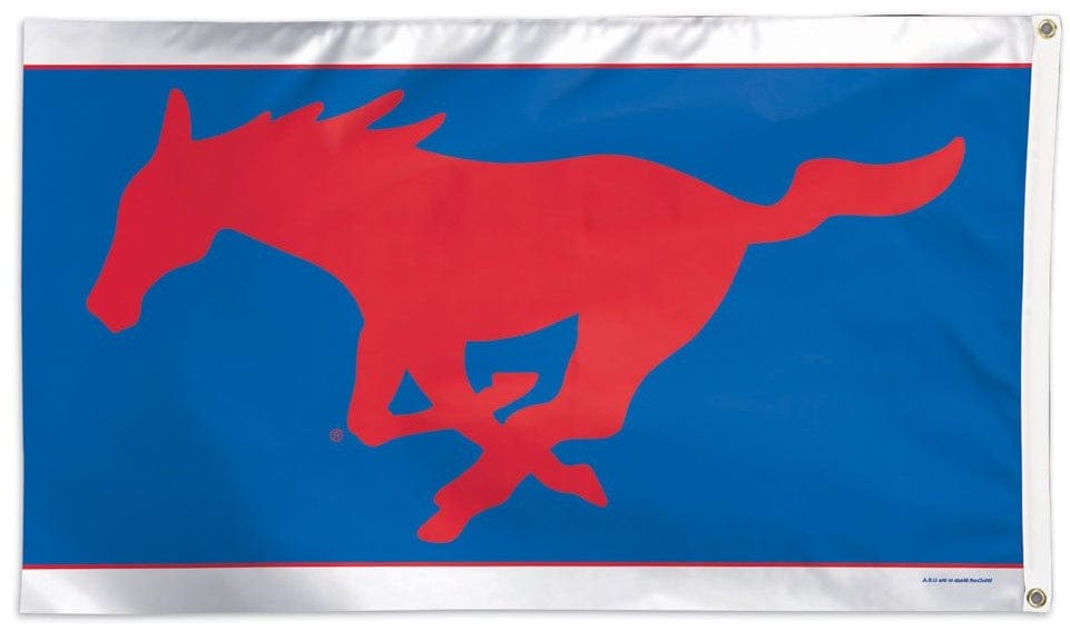 SMU Mustangs Flag 3x5 Logo Southern Methodist heartlandflags