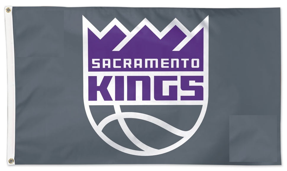 Sacramento Kings Flag 2 Sided Grey heartlandflags