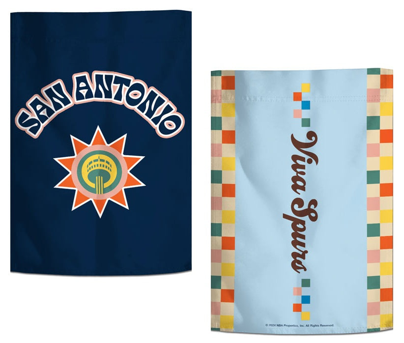 San Antonio Spurs City Garden Flag 2 Sided heartlandflags