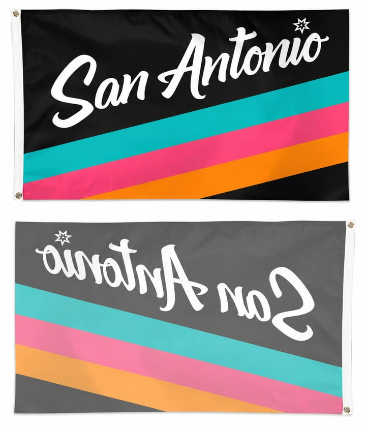 San Antonio Spurs Fiesta Stripe 3x5 Flag heartlandflags