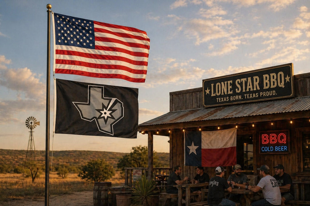 San Antonio Spurs Flag 3x5 Alternate Logo heartlandflags