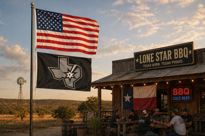 San Antonio Spurs Flag 3x5 Alternate Logo heartlandflags
