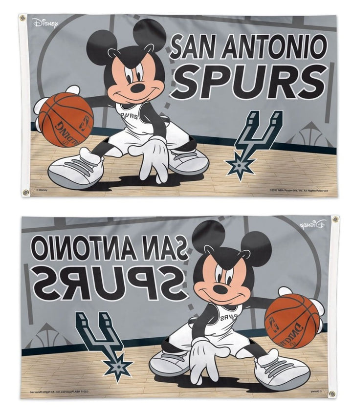 San Antonio Spurs Flag 3x5 Mickey Mouse heartlandflags
