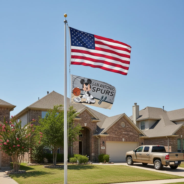San Antonio Spurs Flag 3x5 Mickey Mouse heartlandflags