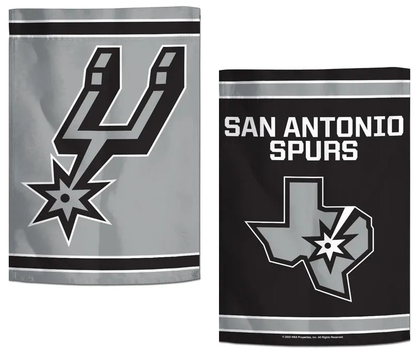 San Antonio Spurs Garden Flag 2 Sided New Logo heartlandflags