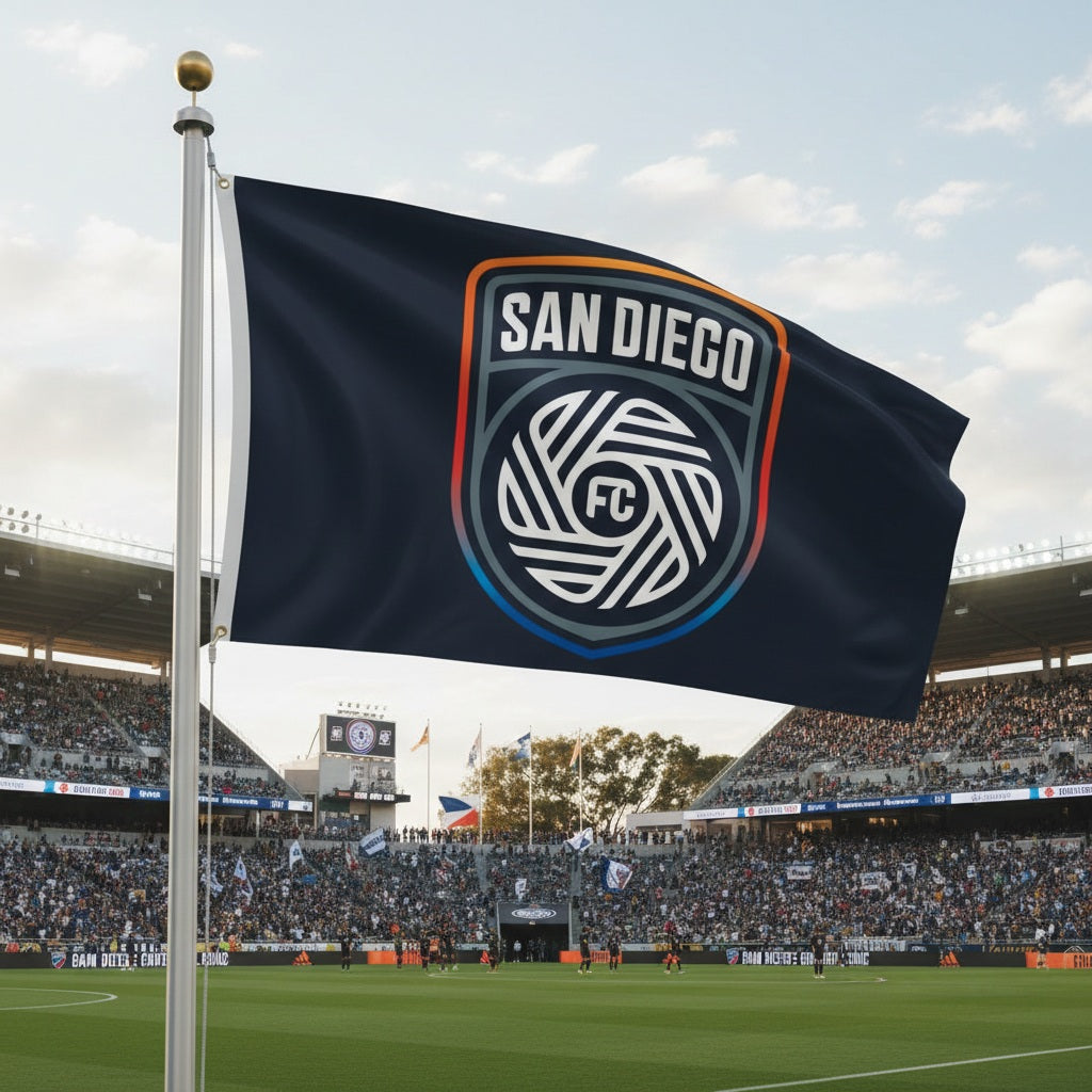 San Diego FC Flag 3x5 2 Sided heartlandflags