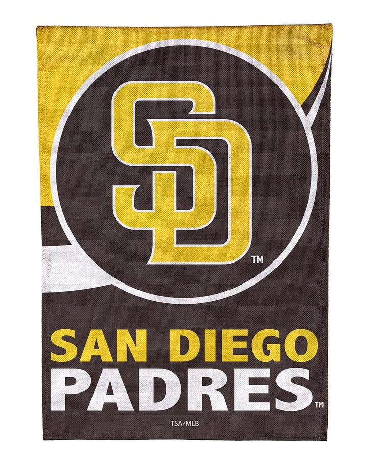 San Diego Padres 2 Sided Burlap Garden Flag heartlandflags
