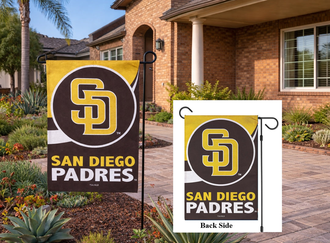 San Diego Padres 2 Sided Burlap Garden Flag heartlandflags