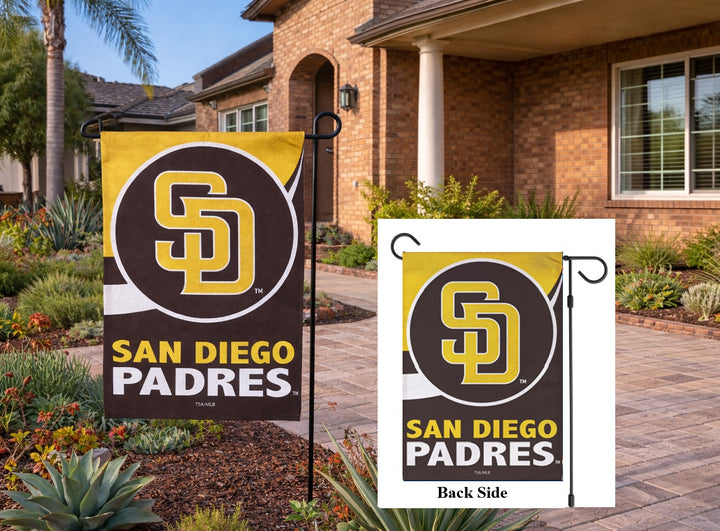 San Diego Padres 2 Sided Burlap Garden Flag heartlandflags