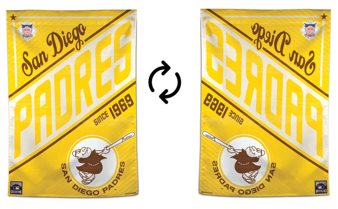 San Diego Padres Banner Cooperstown Throwback Flag heartlandflags