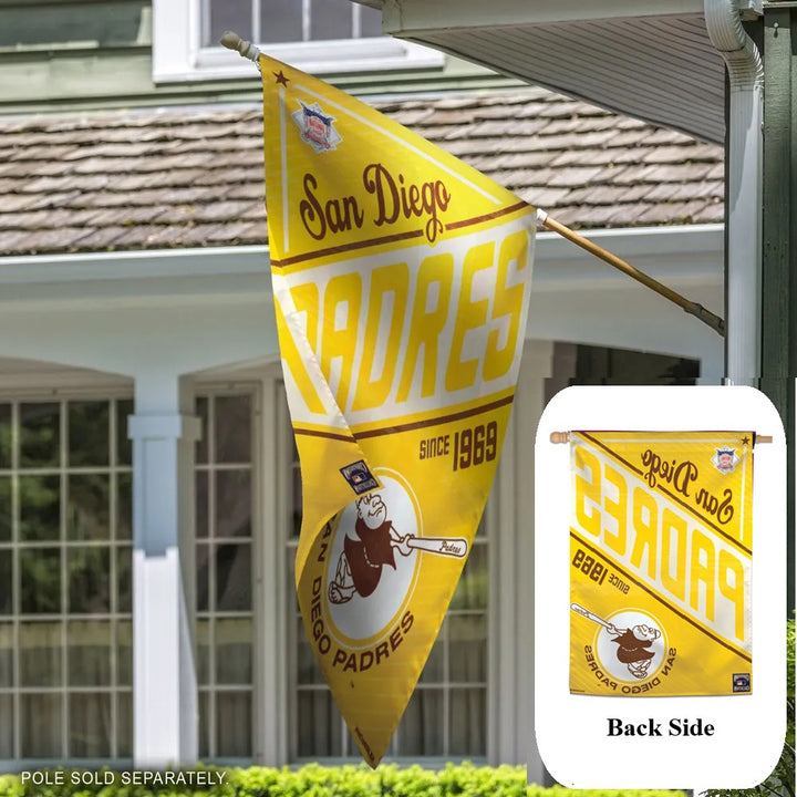 San Diego Padres Banner Cooperstown Throwback Flag heartlandflags