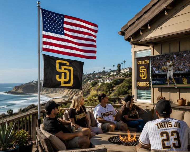 San Diego Padres Flag 2x3 SD Logo 2 Sided heartlandflags