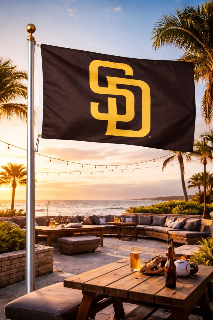 San Diego Padres Flag 2x3 SD Logo 2 Sided heartlandflags