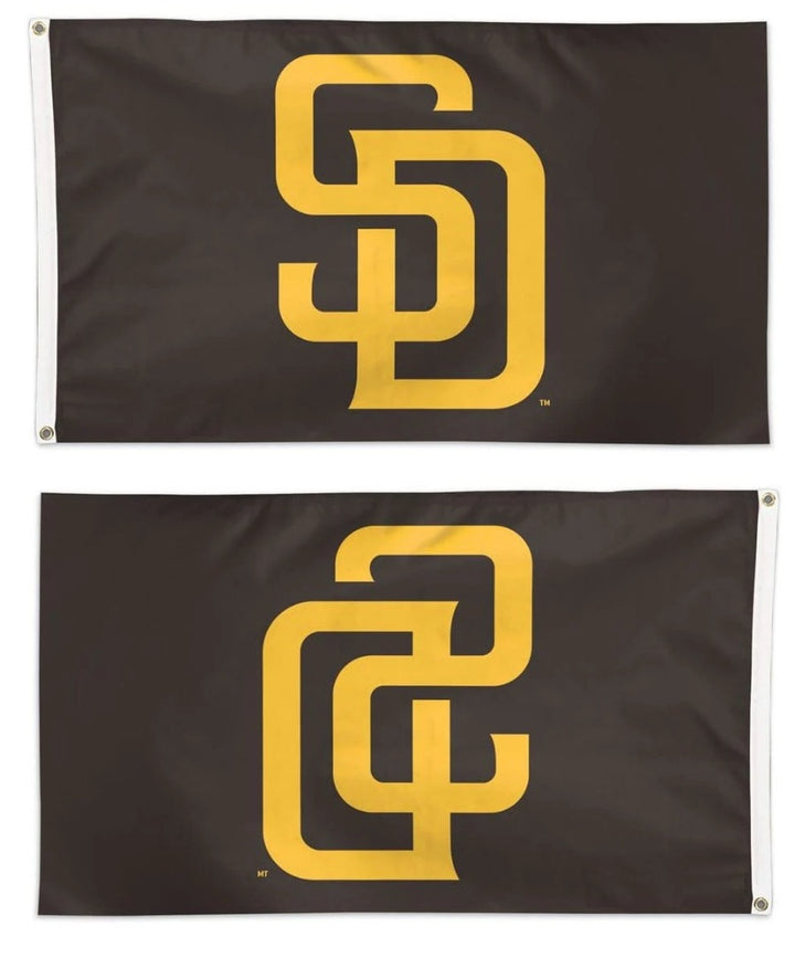 San Diego Padres Flag 3x5 SD Logo Brown heartlandflags