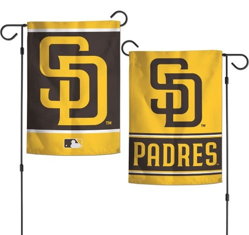 San Diego Padres Garden Flag 2 Sided Brown Yellow Logo heartlandflags