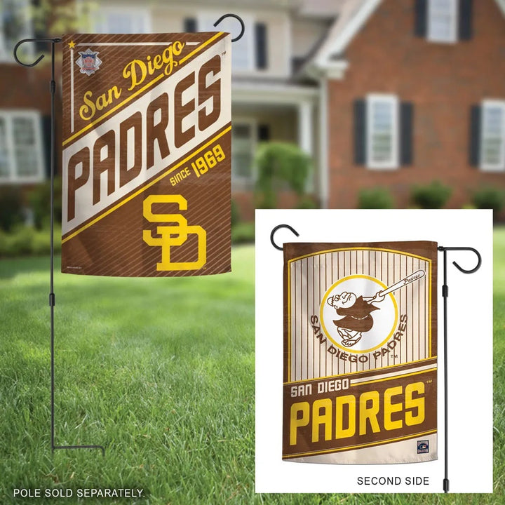 San Diego Padres Garden Flag 2 Sided Cooperstown heartlandflags
