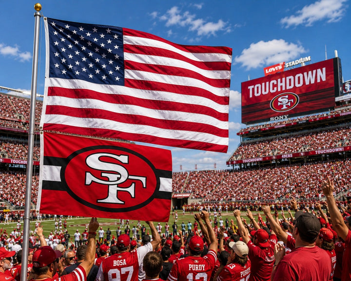 San Francisco 49ers Classic Logo 3x5 Flag heartlandflags