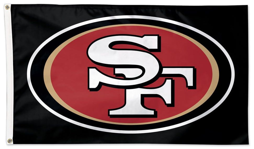 San Francisco 49ers Flag 3x5 Black heartlandflags