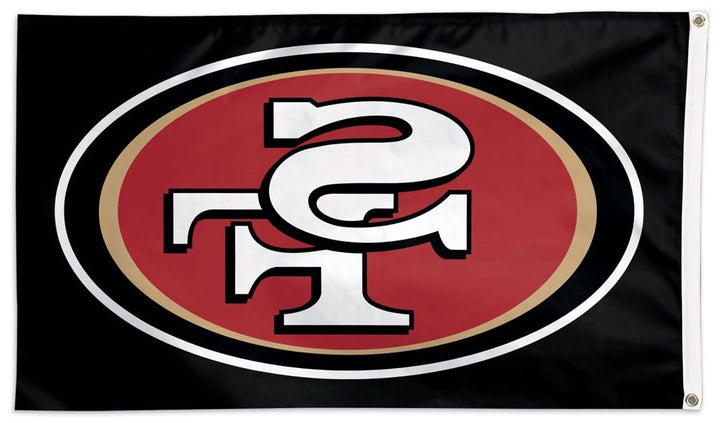 San Francisco 49ers Flag 3x5 Black heartlandflags