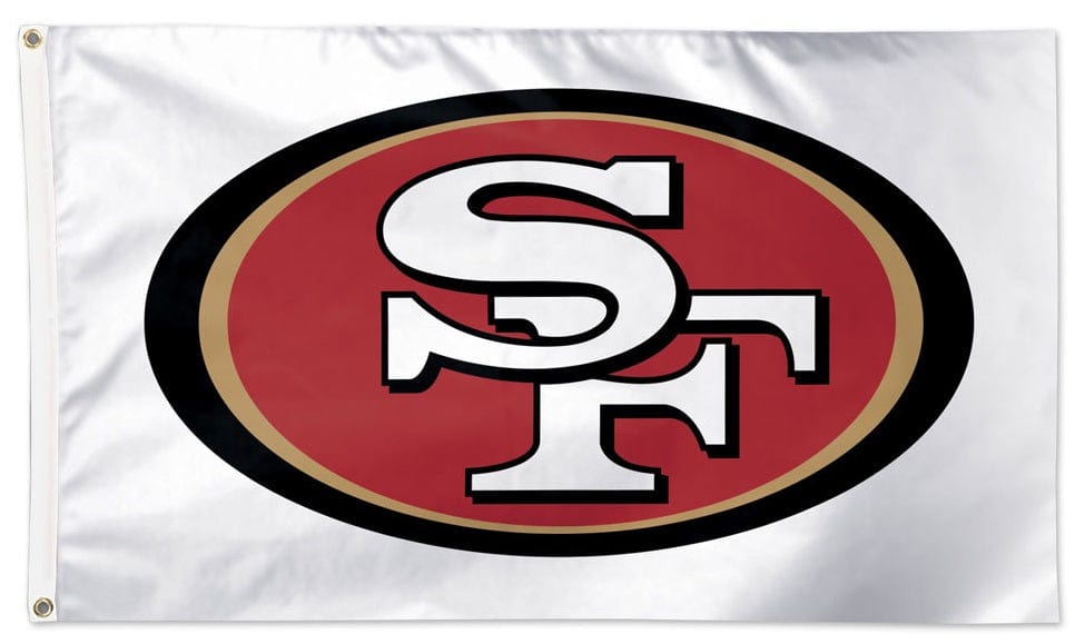 San Francisco 49ers Flag 3x5 White Logo heartlandflags