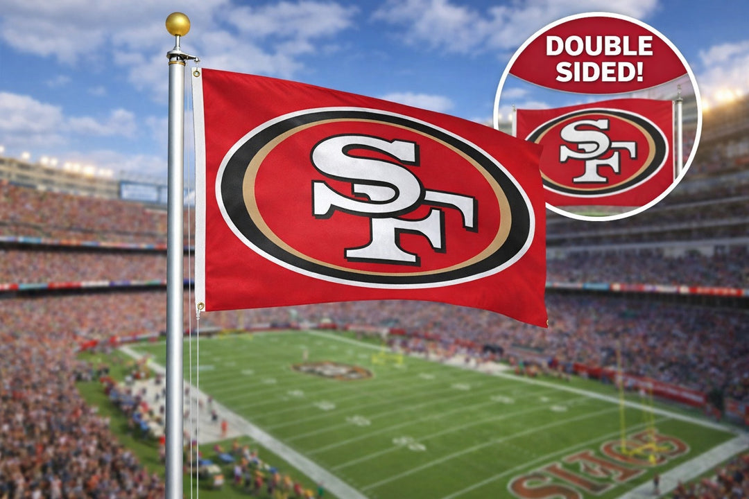 San Francisco 49ers Flag Logo 2 Sided heartlandflags