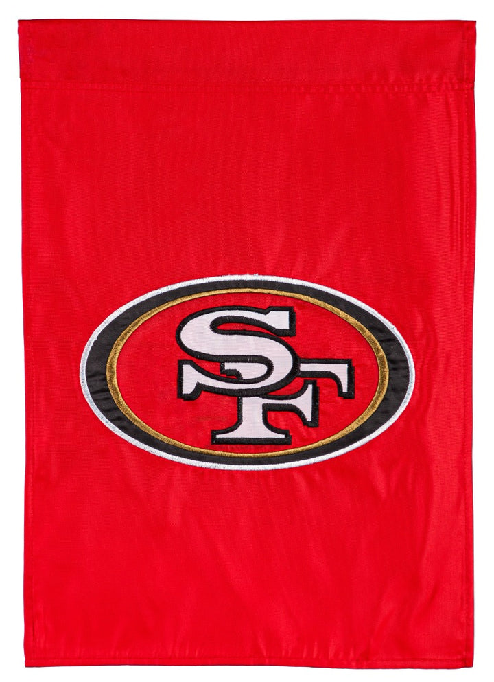 San Francisco 49ers Garden Flag 2 Sided Applique Logo heartlandflags