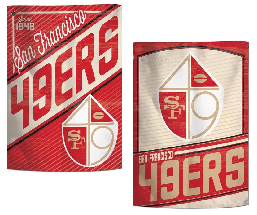 San Francisco 49ers Garden Flag 2 Sided Retro Classic Logo heartlandflags