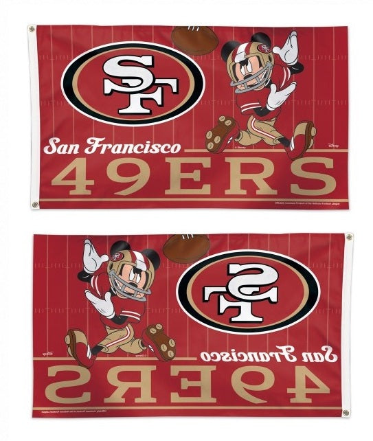San Francisco 49ers Mickey Mouse 3x5 Flag heartlandflags