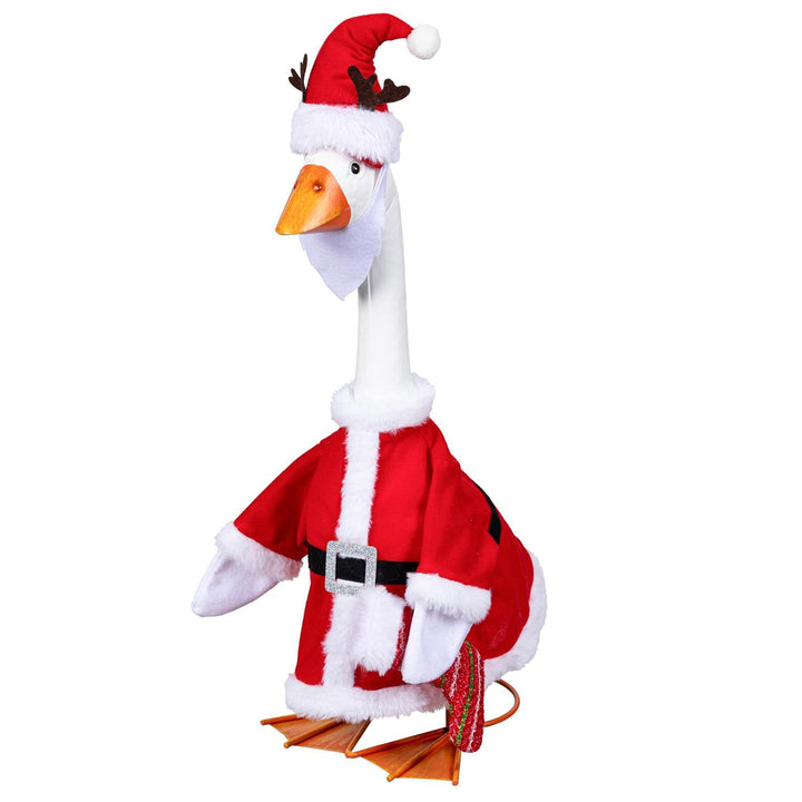 Santa Claus Porch Goose Outfit heartlandflags