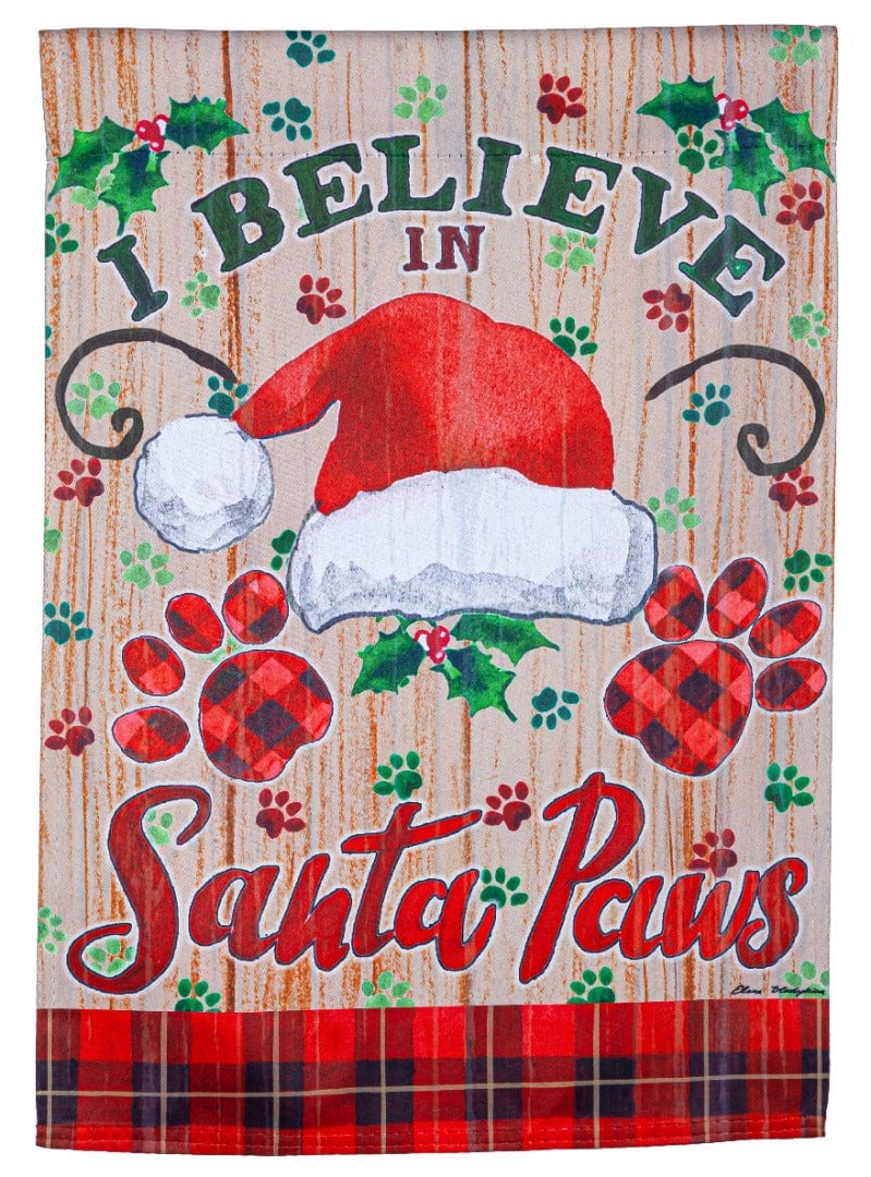 Santa Paws Christmas Garden Flag 2 Sided heartlandflags