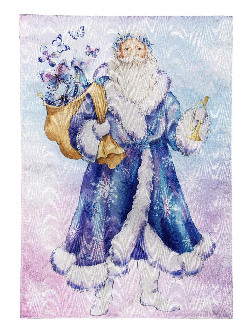 Season To Sparkle Santa 2 Sided Garden Flag heartlandflags