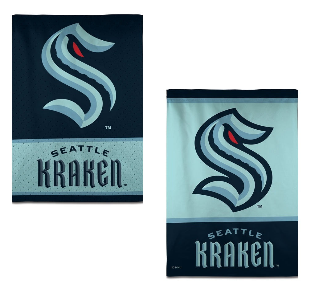 Seattle Kraken Banner 2 Sided Vertical Flag heartlandflags