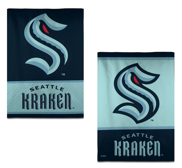 Seattle Kraken Banner 2 Sided Vertical Flag heartlandflags