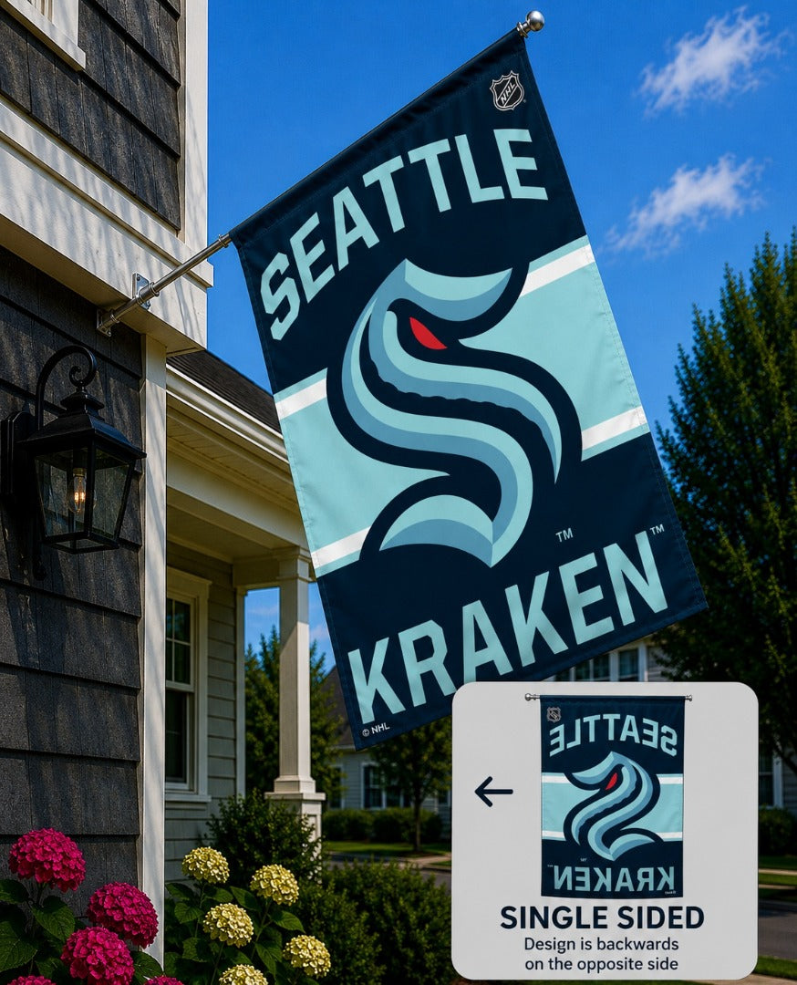 Seattle Kraken Banner Single Sided heartlandflags